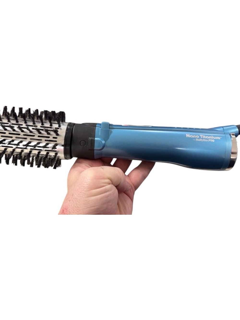 BaByliss Nano Titanium Rotating Hot Air Brush in Blue and Black